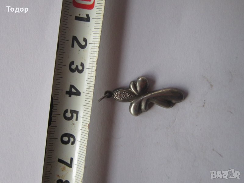 Стар сребърен кръст с камъни , снимка 1