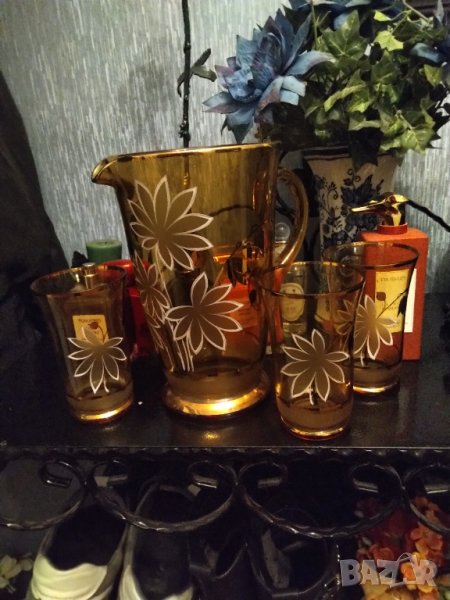 Кристален сервиз с позлата 70 те год, снимка 1