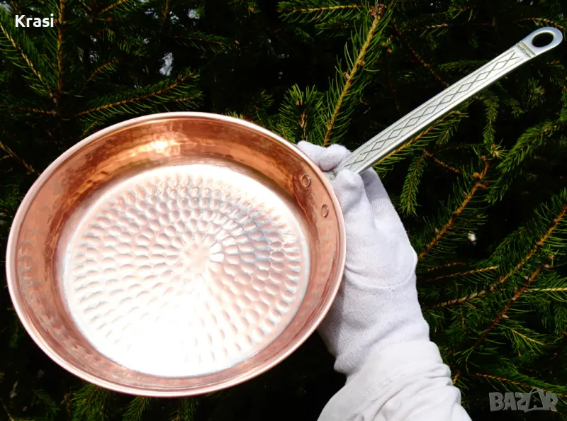 Меден тиган,ръчно кован. , снимка 1