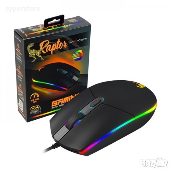 Мишка Геймърска Оптична USB Roxpower GM-01 Gaming RGB, SS300695, снимка 1