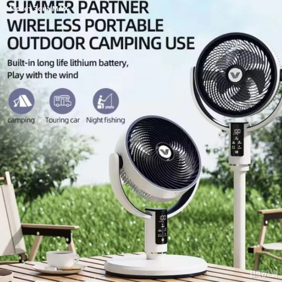 Безшумен и мощен вентилатор с дистанционно управление — 4 височини за всяко пространство, снимка 1