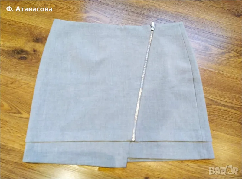 Секси асиметрична пола H&M актуален модел, сива, L , p-p 44, снимка 1