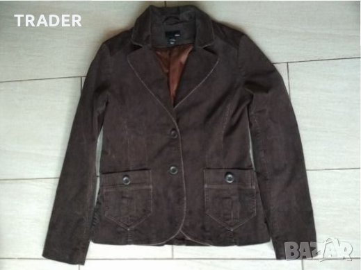 дамско сако H&M кадифе, кафяво  , номер 40, снимка 1