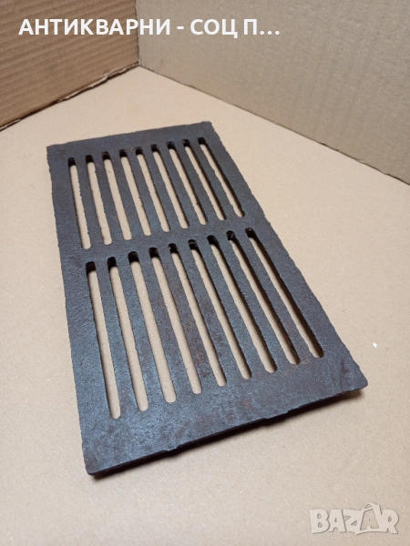 Соц Стара Голяма Чугунена Скара За Стара Печка Барбекю Барбекюта Тегло 2.700кг., снимка 1