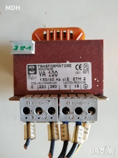 трансформатор 220,380 / 18 - 100 VA, снимка 1