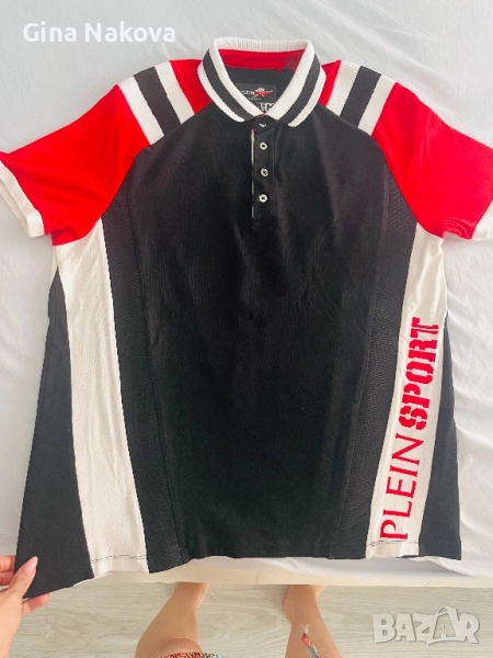 Мъжки тениски с яка Plein Sport, снимка 1