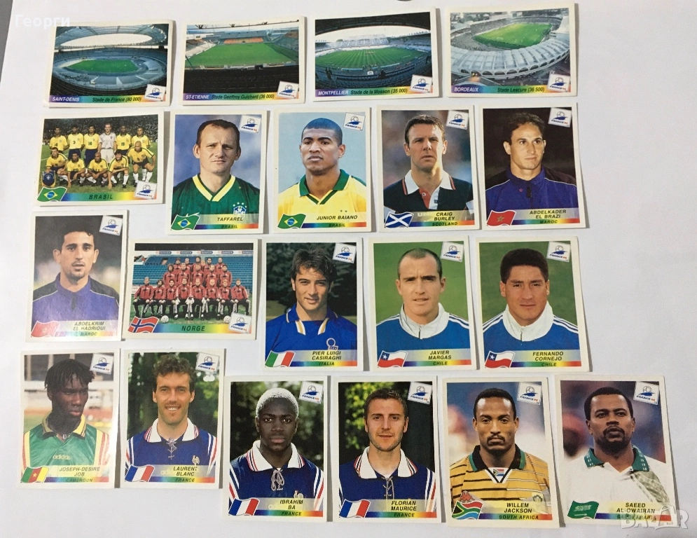 Стикери Франция 98 Панини (France 98 Panini) + други картинки от Италия., снимка 1
