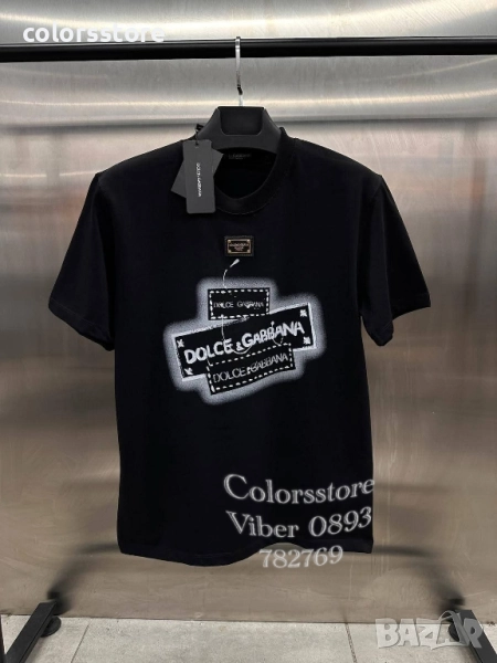 Мъжка Черна тениска D&G/IM98u, снимка 1