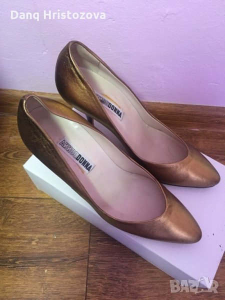 Златисти официални обувки-10лв, снимка 1