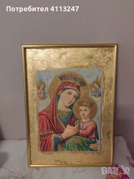 Икона с техниката декупаж , снимка 1