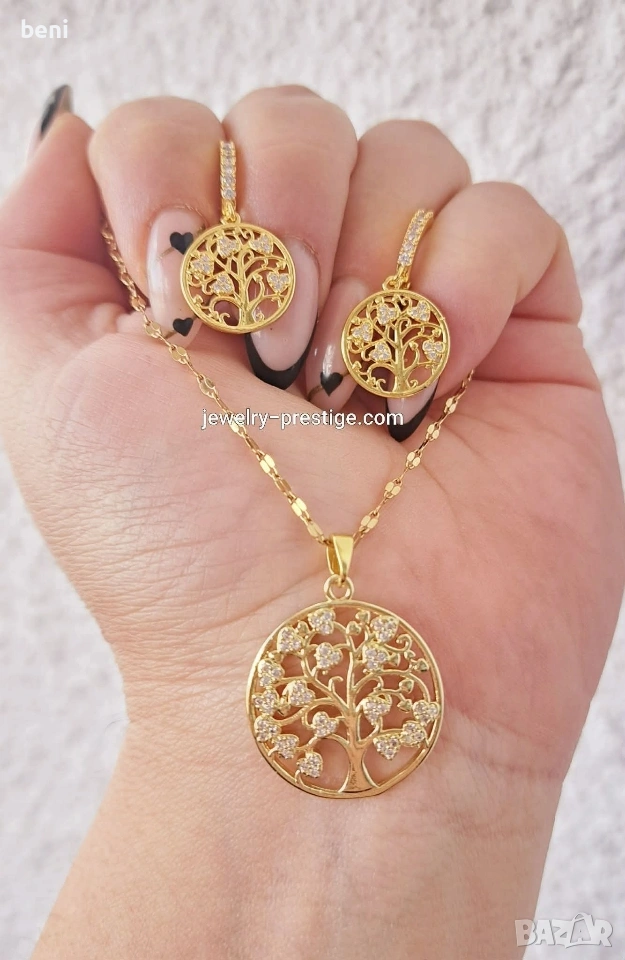 Колие с обеци , снимка 1