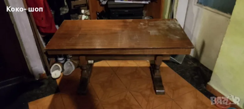 Масивна Маса  и 4бр. стола  идр. , снимка 1