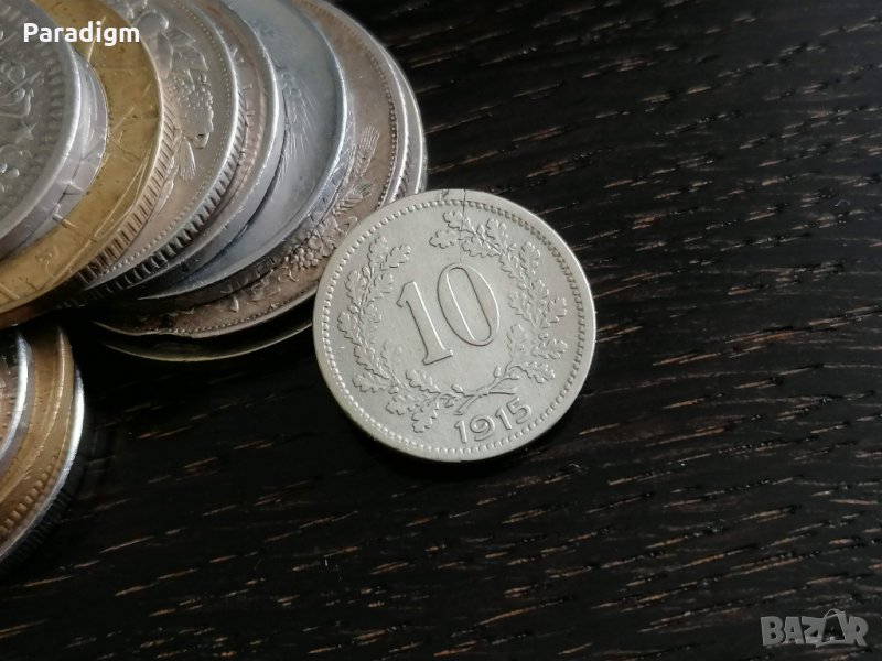 Монета - Австро-Унгария - 10 хелера | 1915г., снимка 1
