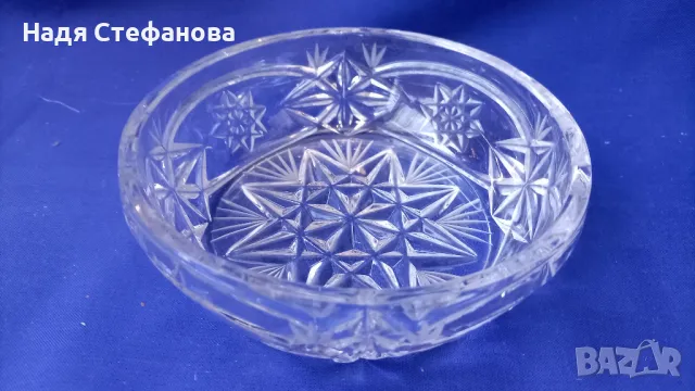 Кристална кръгла бонбониера, снимка 1