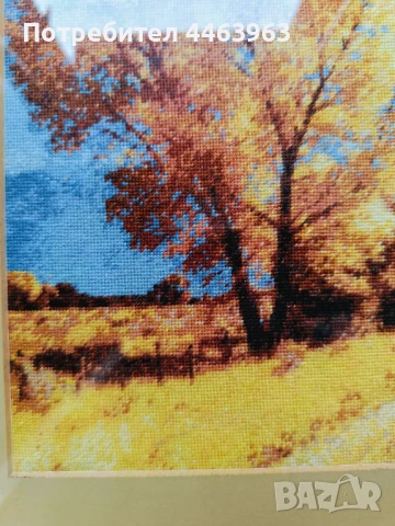 гоблен ,, Слънчева есен",  22/17 см, снимка 15 - Гоблени - 51230477