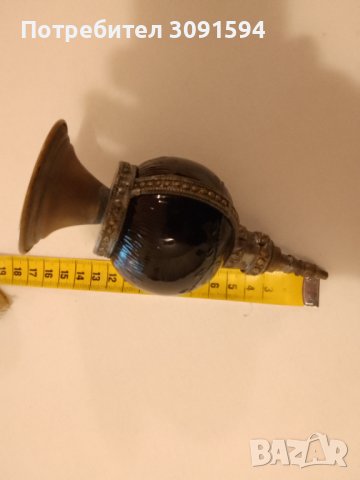 Винтидж мароканска бутилка за парфюм  наслагване на аромата от кобалтово синьо стъкло, снимка 6 - Антикварни и старинни предмети - 44066926