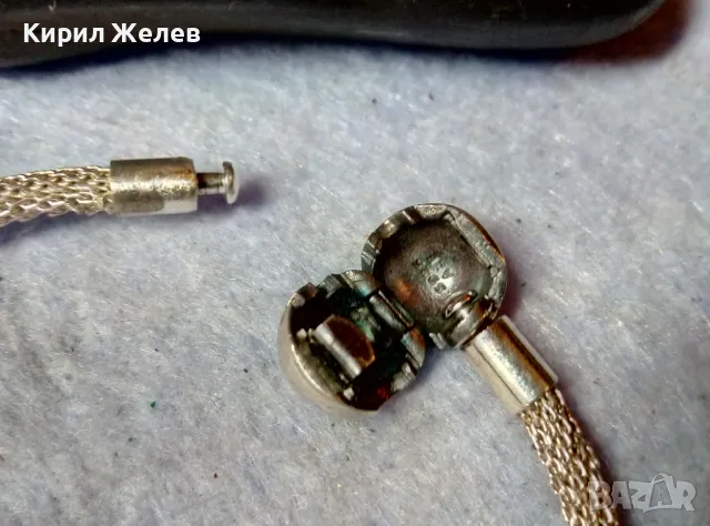 ПАНДОРА ПОСРЕБРЕНА Фешън АРТ ГРИВНА от БЛАГОРОДНА СТОМАНА с МАРКИРОВКИ S925 ALE PANDORA 32581, снимка 5 - Гривни - 48493223