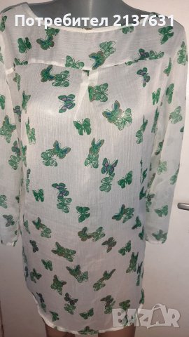 Нежна ДАМСКА БЛУЗА с пеперуди - Размер XL 