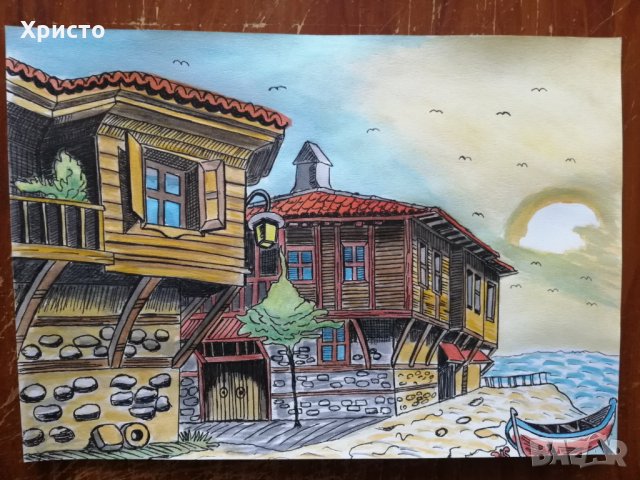 Картина Акварел 40 х 50 см, снимка 3 - Други стоки за дома - 33125739