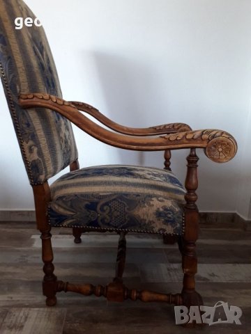 Стол кресло с дърворезба антика , снимка 6 - Столове за офис - 27574199
