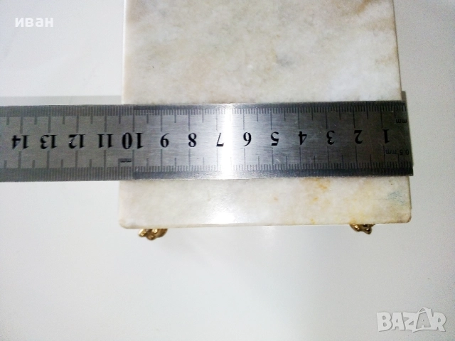 Стара мраморна кутия + голям масивен пепелник, снимка 16 - Антикварни и старинни предмети - 52921241