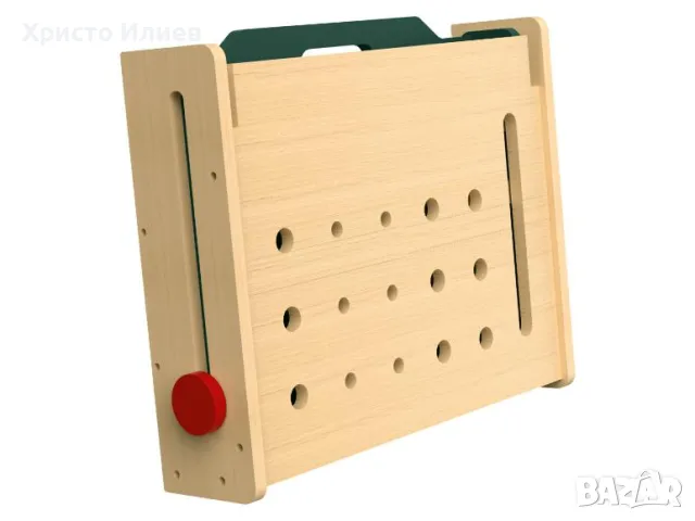 Дървена Работна маса за деца Parkside Дървена работилница Парксайд, снимка 6 - Образователни игри - 49677136