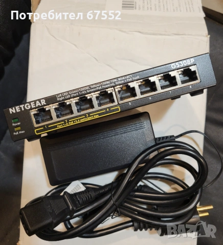 8 портов гигабитов POE суич NETGEAR GS308P