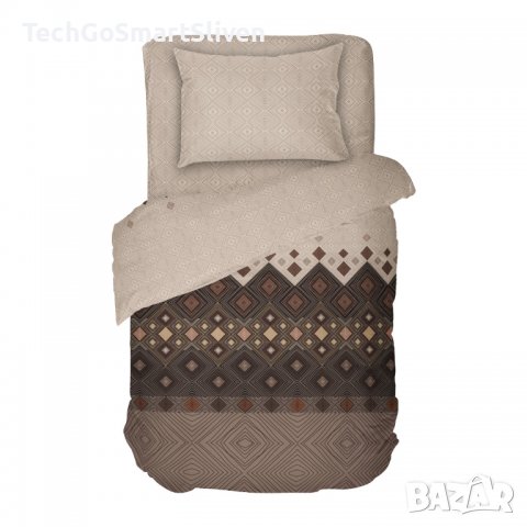 Спално бельо 100% памук Ранфорс Кафе