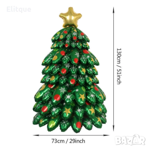 Коледни балони 9 части - 3D Коледна елха с цветни ярки акценти, снимка 5 - Други стоки за дома - 52786939