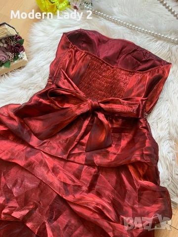 Официална керемидена рокля, снимка 3 - Рокли - 50867040