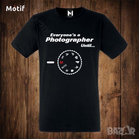 Мъжка тениска с щампа ФОТОГРАФ