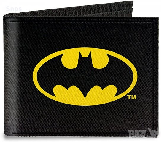 Унисекс платнен портфейл с двойно сгъване с катарама - черен/жълт портфейл , снимка 4 - Портфейли, портмонета - 38216191