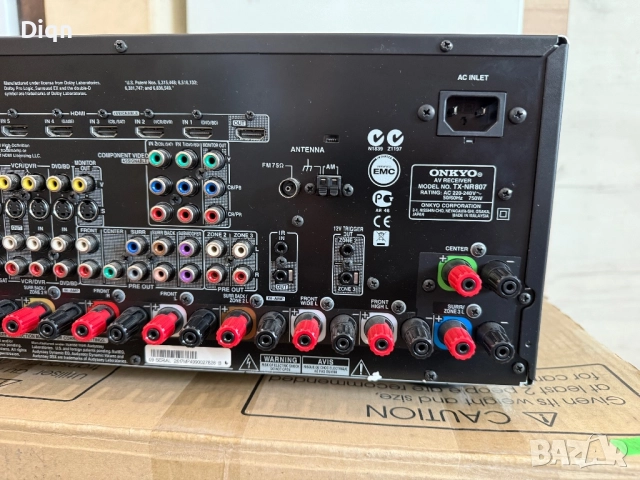 Като нов Onkyo TX-NR807, снимка 7 - Ресийвъри, усилватели, смесителни пултове - 51687963