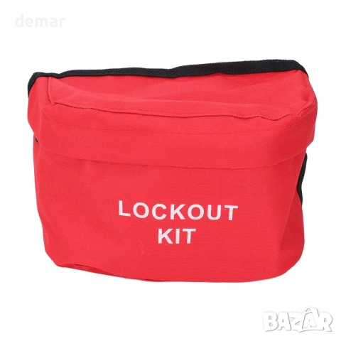 Комплект за етикетиране на електрически заключвания с чанта за съхранение, червен, снимка 4 - Други стоки за дома - 51951086