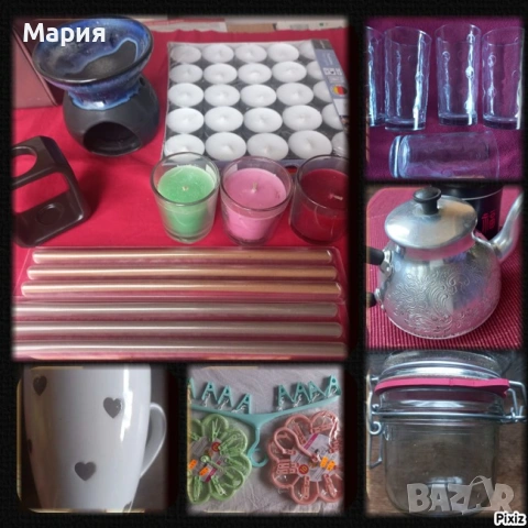 Чаши, чайник, ароматизатор, сушилници