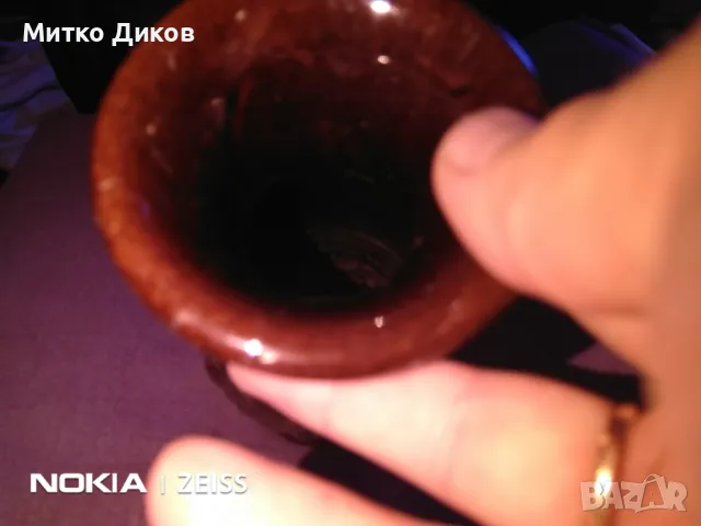 Керамична ваза релефна Н-173мм фи долу-80мм и горе 73мм, снимка 5 - Вази - 47946250