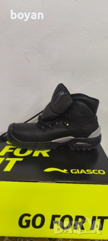 Италиански черни, естествена кожа работни обувки GIASCO Triglav S7S, снимка 3 - Други - 52805952