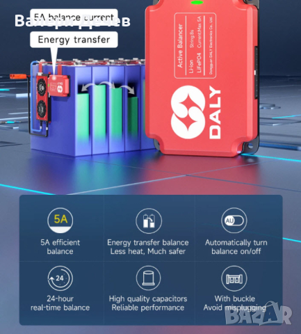 Hardware Active Equalizer - Balance 5A for Lithium battery /Lifepo4/. Балансьор-изравнител