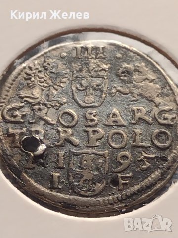 Сребърна монета 3 гроша 1595г. Сигизмунд трети ПОЛША за КОЛЕКЦИОНЕРИ 12210, снимка 11 - Нумизматика и бонистика - 43000120
