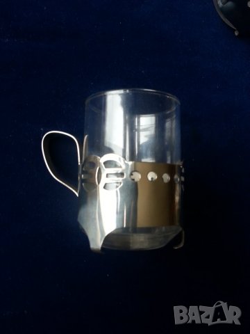 подстакани немски чаши за чай/кафе - 6 броя комплект със захарница, (Йена-глас) нови, неползвани, снимка 4 - Сервизи - 32737404