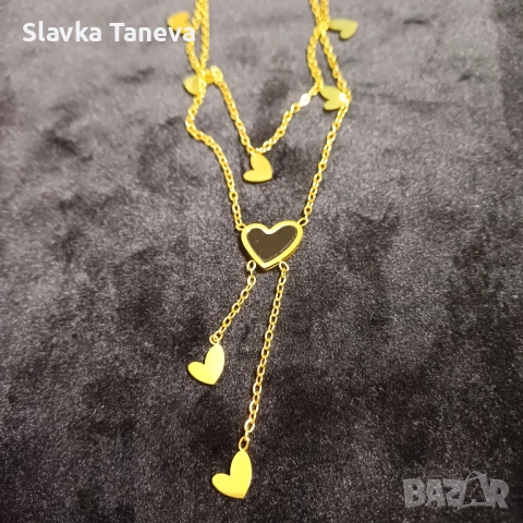 Стоманено колие със сърца