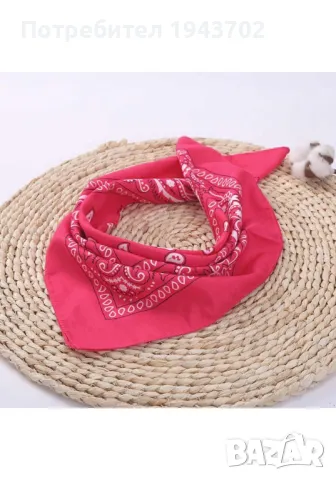 Кърпа за глава бандана Bandana в тъмнорозово, снимка 2 - Шалове - 47840252