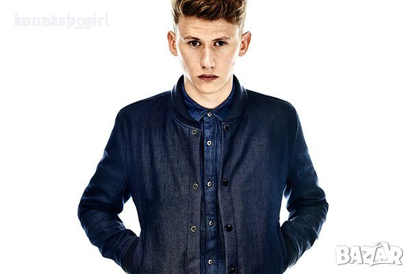 g-star denim baseball bomber - страхотно дънково яке КАТО НОВО С