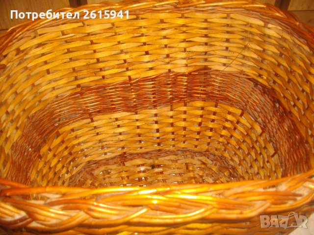 Стара Битова Кошница От Ракита-Голяма-Отлична-540х380х270мм-От Соца, снимка 6 - Саксии и кашпи - 39436658