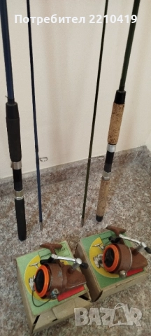 три въдици и макари Germina , снимка 7 - Макари - 52390637