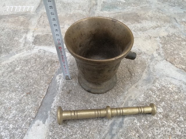 Стар български бронзов хаван / хаванче, снимка 5 - Антикварни и старинни предмети - 28827772