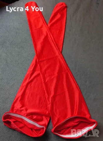 M/L червени чорапи 80 ден плътност от ликра и сатен, снимка 2 - Бельо - 47625024