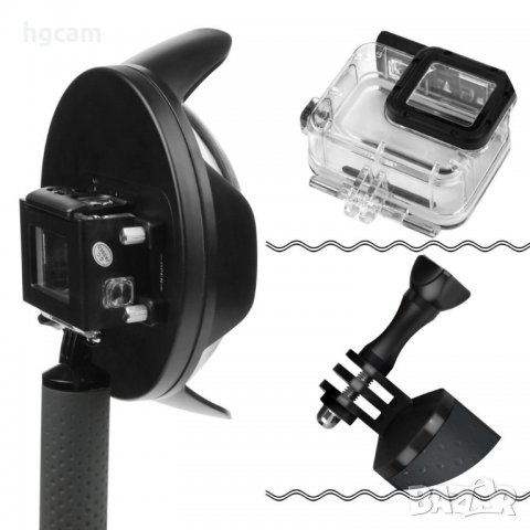 Dome Port устройство за снимане във вода + сенник за GoPro Hero 5 6 7, снимка 5 - Чанти, стативи, аксесоари - 27705432