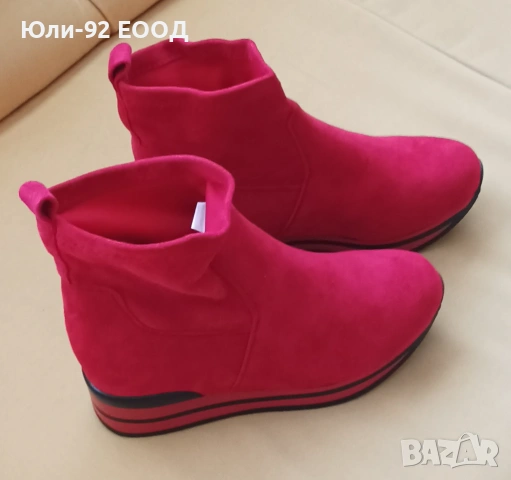 Красиви дамски боти на платформа 38-ми номер. Чисто нови., снимка 5 - Дамски боти - 53165569