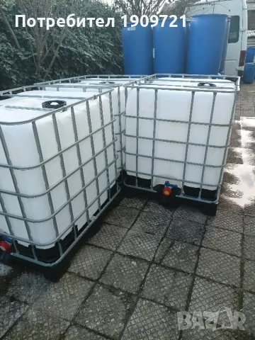 бидони 1000л на пвс палет като нови, снимка 4 - Градински инструменти - 49688109